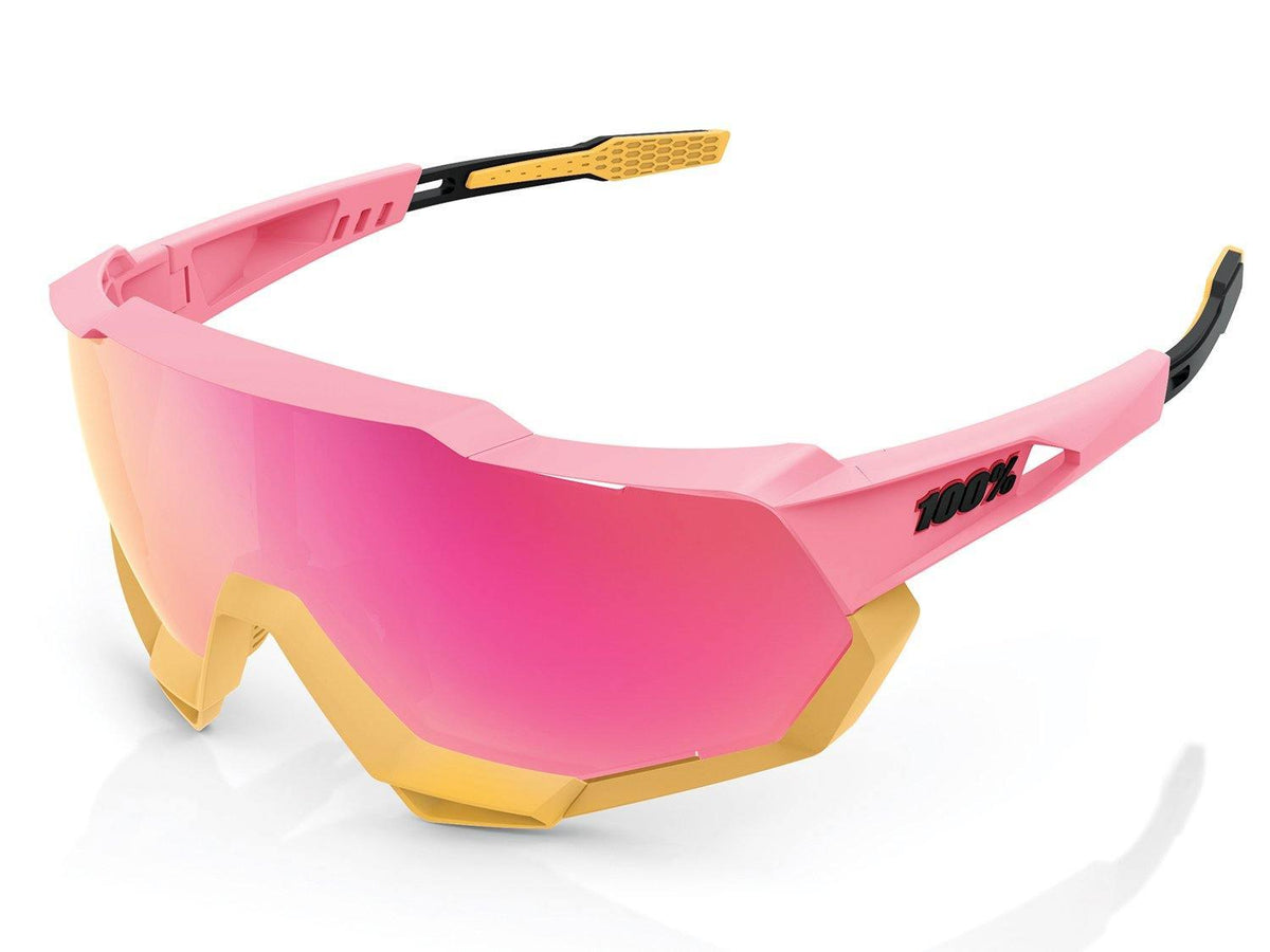 100% SPEEDTRAP Matte Washed Out Neon Purple Mirror Lens - Standert Bicycles