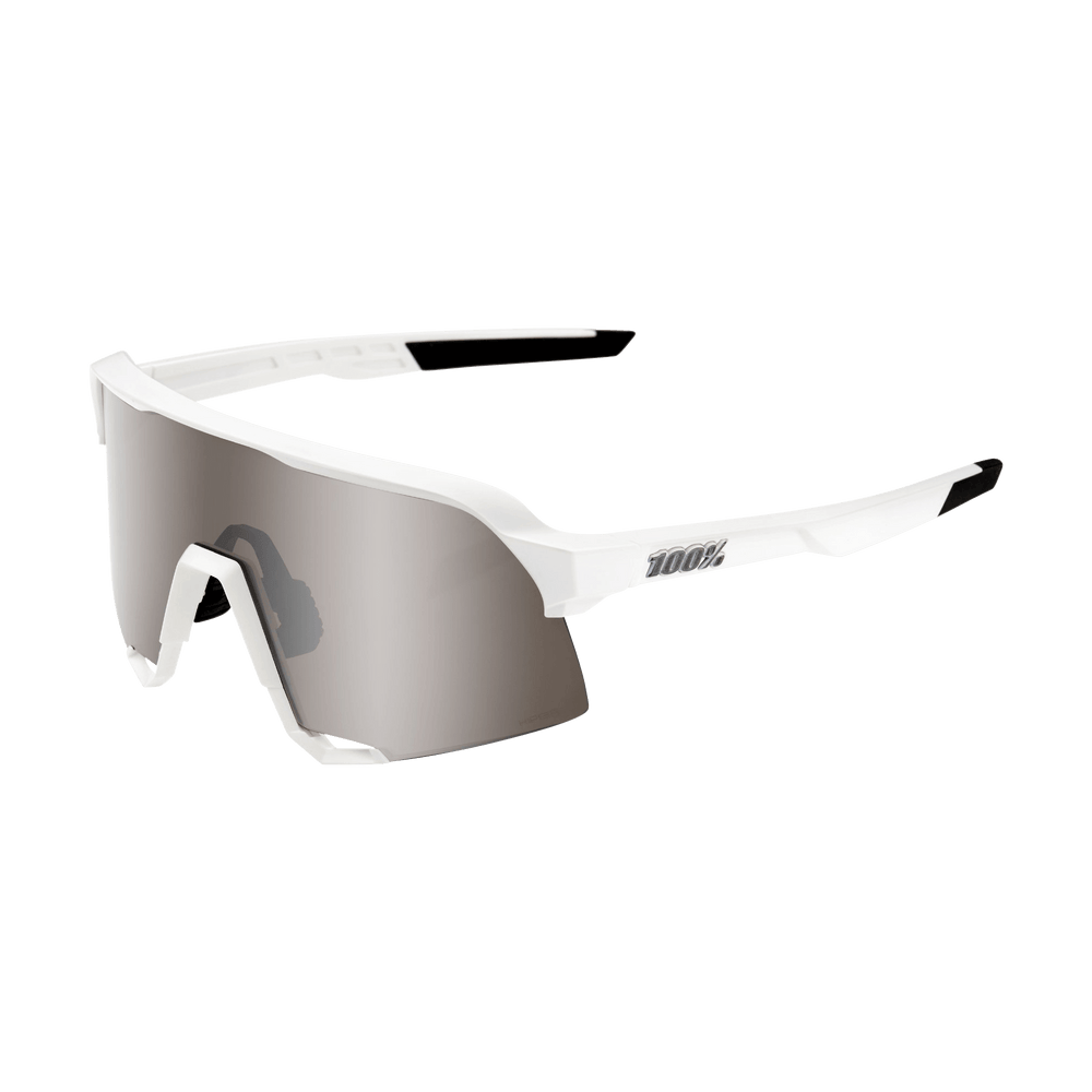 100% S3 Matte White HiPER Silver Multilayer Mirror Lens - Standert Bicycles
