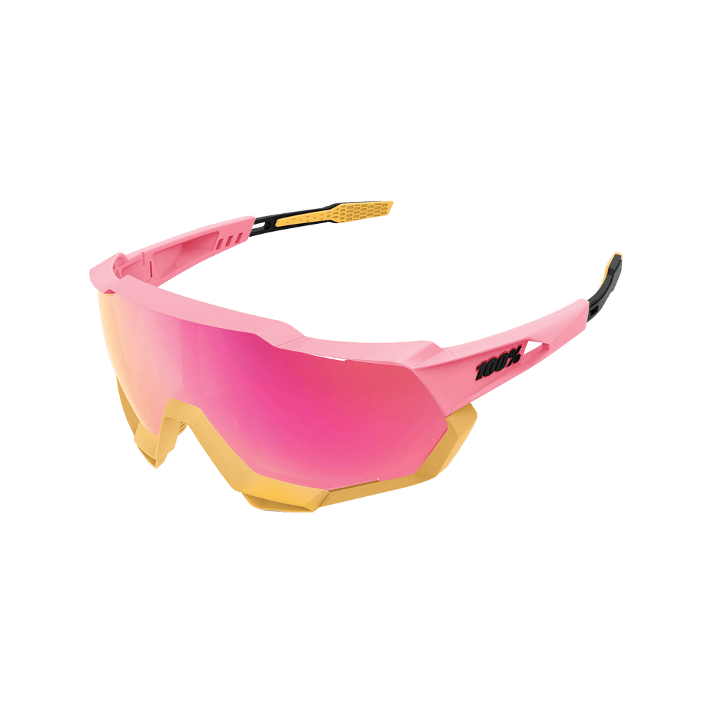 100% SPEEDTRAP Matte Washed Out Neon Purple Mirror Lens - Standert Bicycles