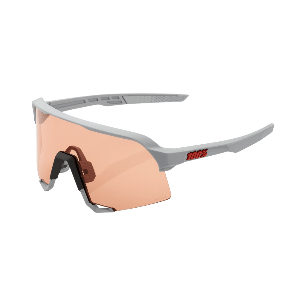 100% S3 Soft Tact Stone Grey HiPER Coral Lens | Standert Bicycles 100% S3 Soft Tact Stone Grey HiPER Coral Lens | Standert Bicycles