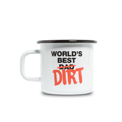 Standert Enamel Bike Mug | 'Worlds best DIRT' | Erdgeschoss - Standert Bicycles