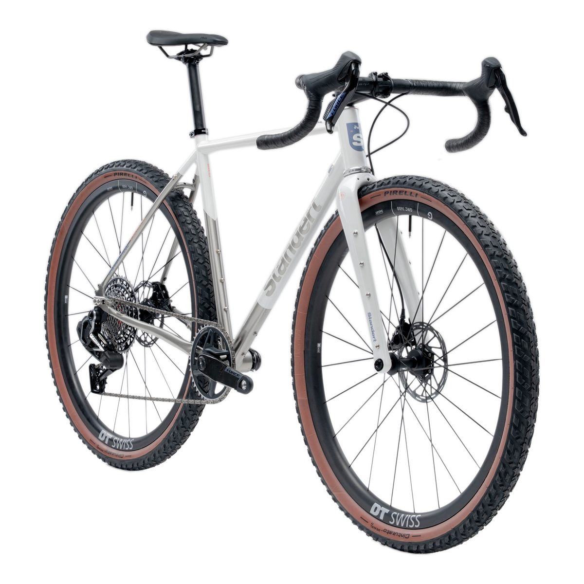 rothaarsteig gravel bike Erdgeschoss | White Rabbit | SRAM Force AXS XPLR | Standert Stainless Steel Gravel Bikes