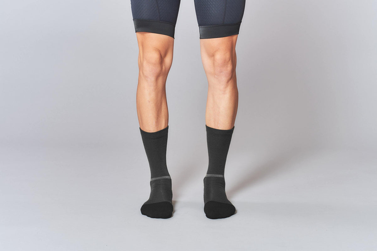 FINGERSCROSSED Grey Merino Cycling Socks