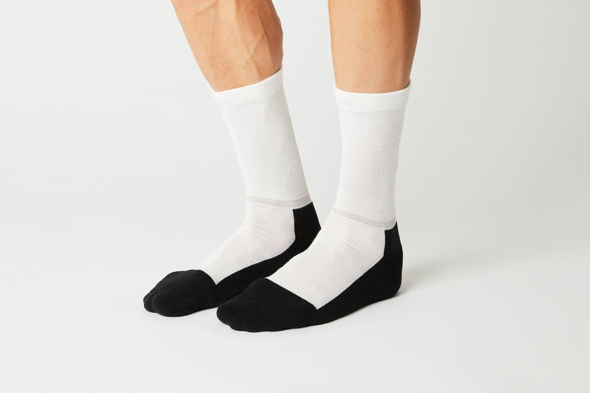 Fingerscrossed White Merino Socks