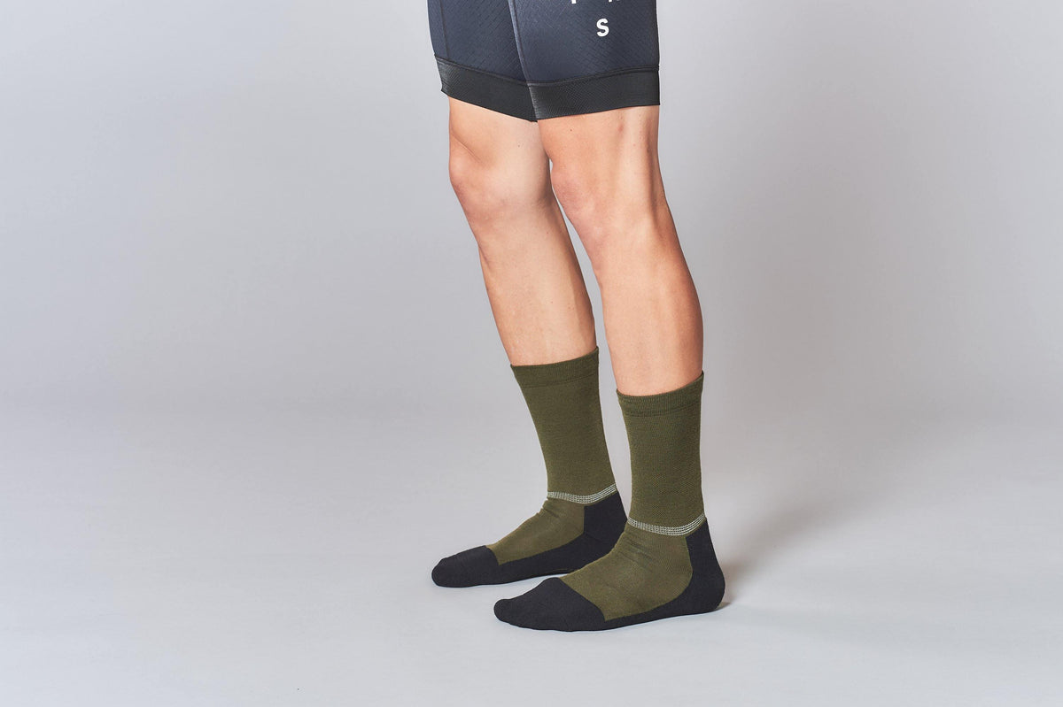 Fingerscrossed Olive Merino Socks