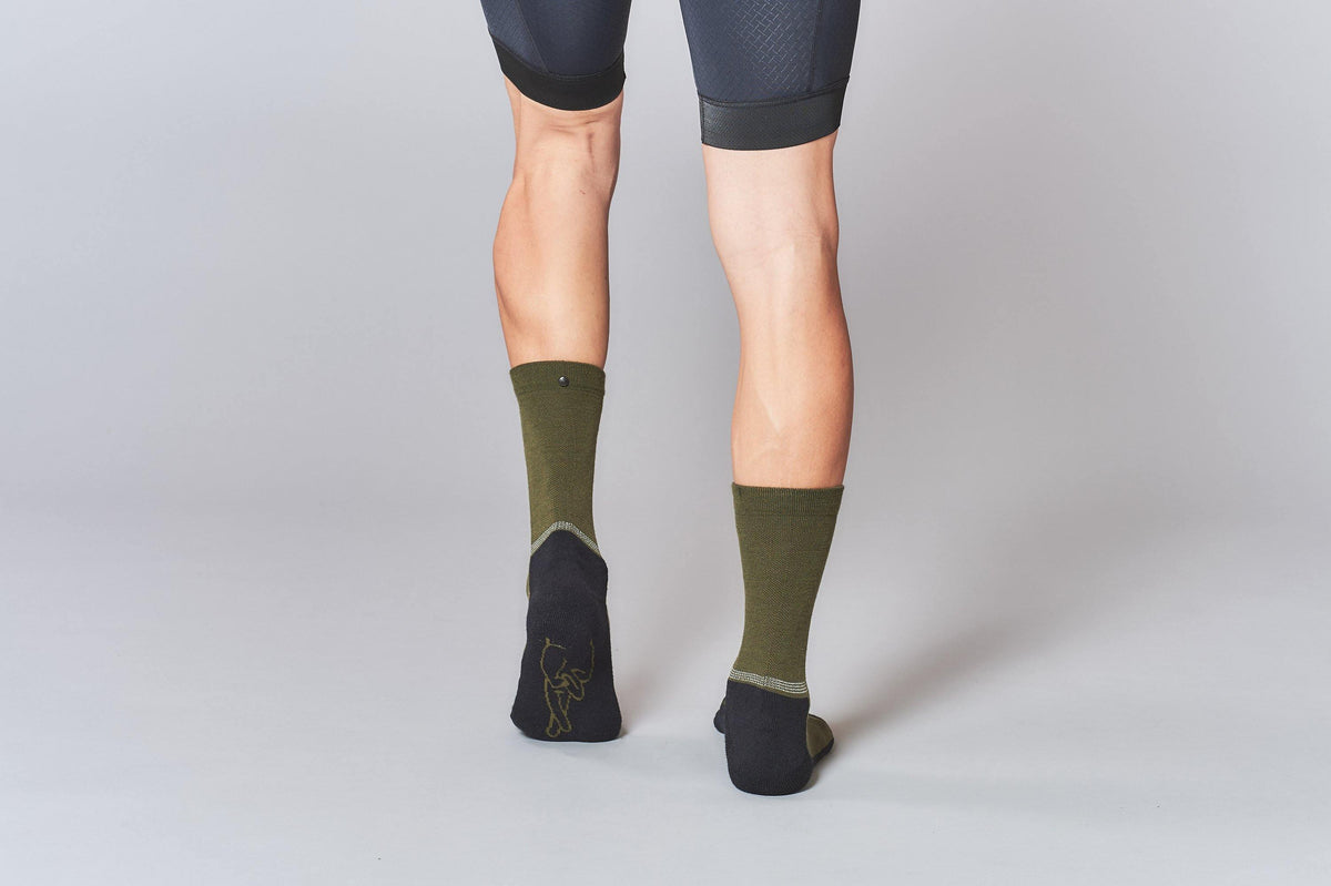 Fingerscrossed Olive Merino Socks