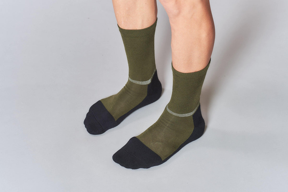 Fingerscrossed Olive Merino Socks