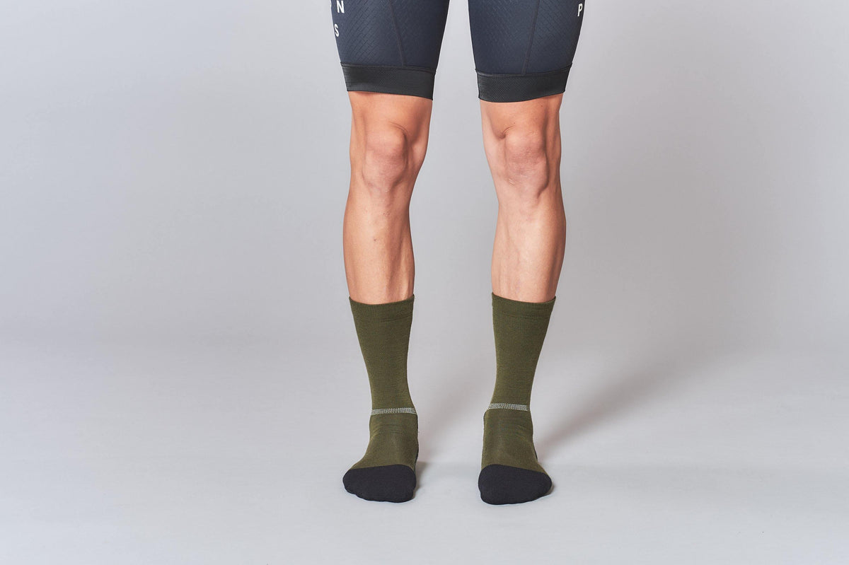 Fingerscrossed Olive Merino Socks