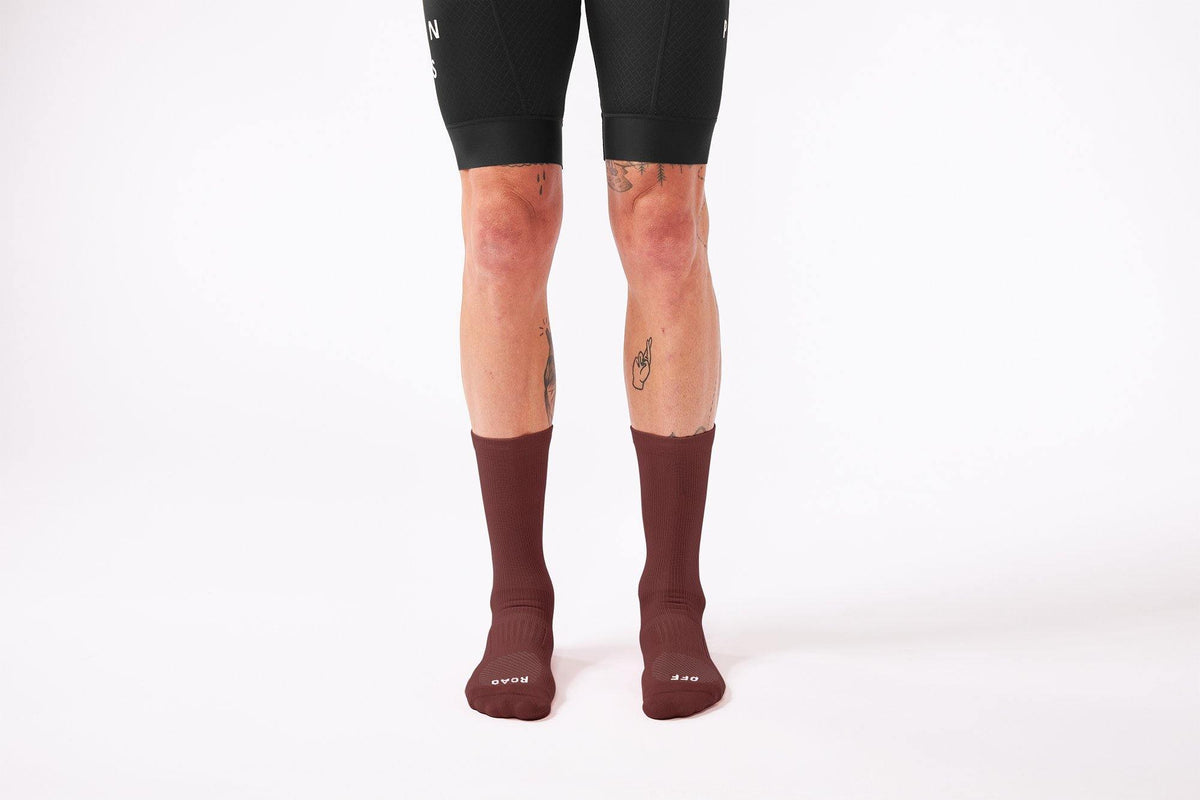 FINGERSCROSSED SOCKS | #Off Road Burgundy - Standert Bicycles
