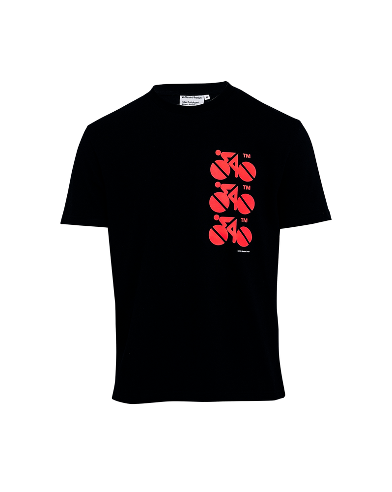 Standert Premium 3 Bikes T-Shirt - Black Coral