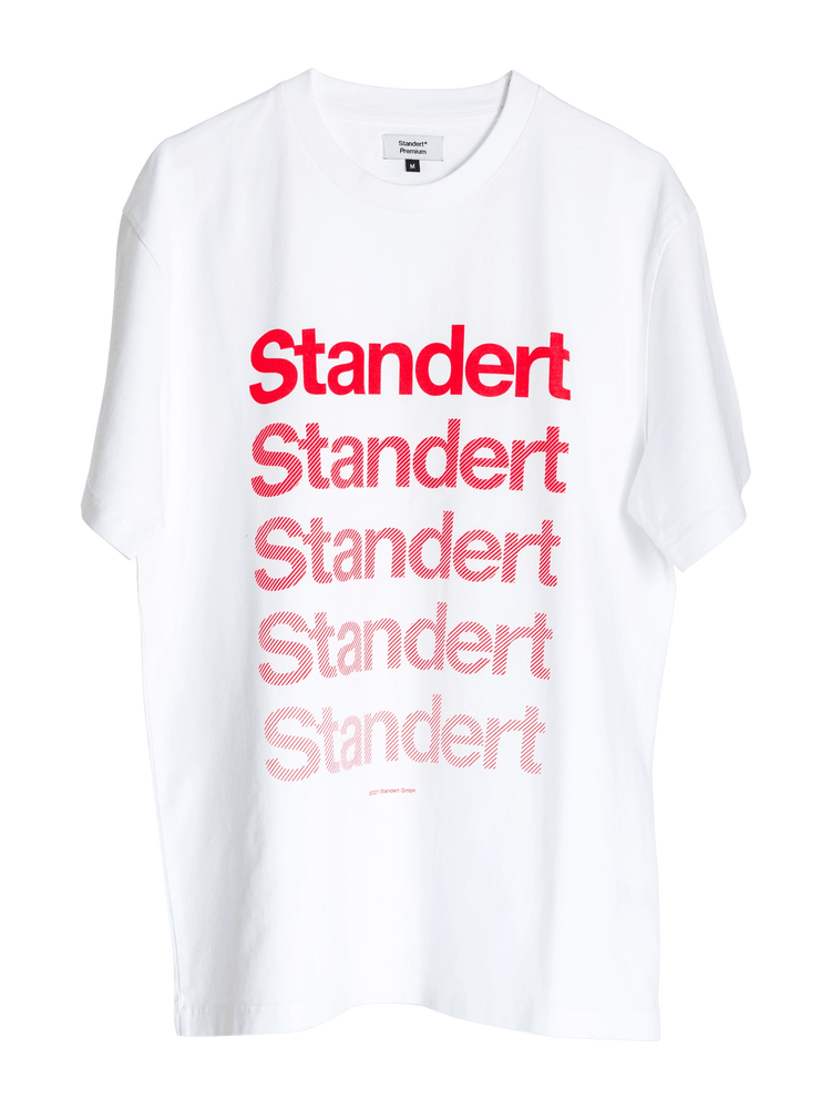 Standert Premium Legacy Gradient T-Shirt - White & Red