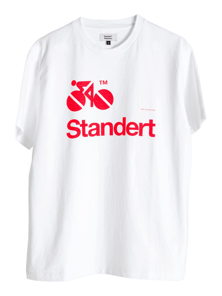 Standert Premium Legacy Logo T-Shirt - White & Red
