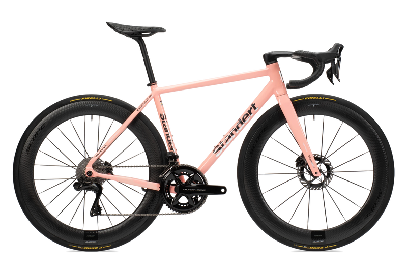Standert Bikes Kreissäge RS aluminium aero race bike pink white shimano dura ace