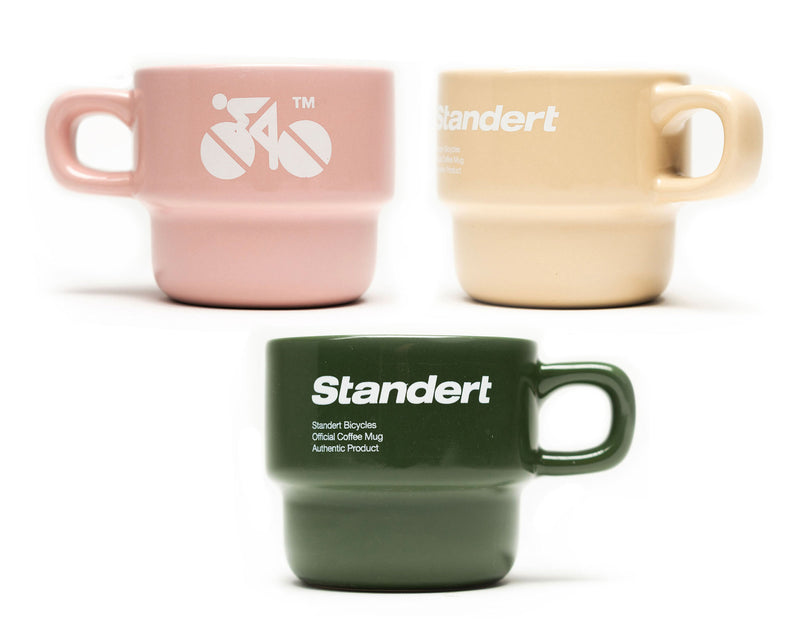 Standert Coffee Mugs | Set of 3 pink beige and green