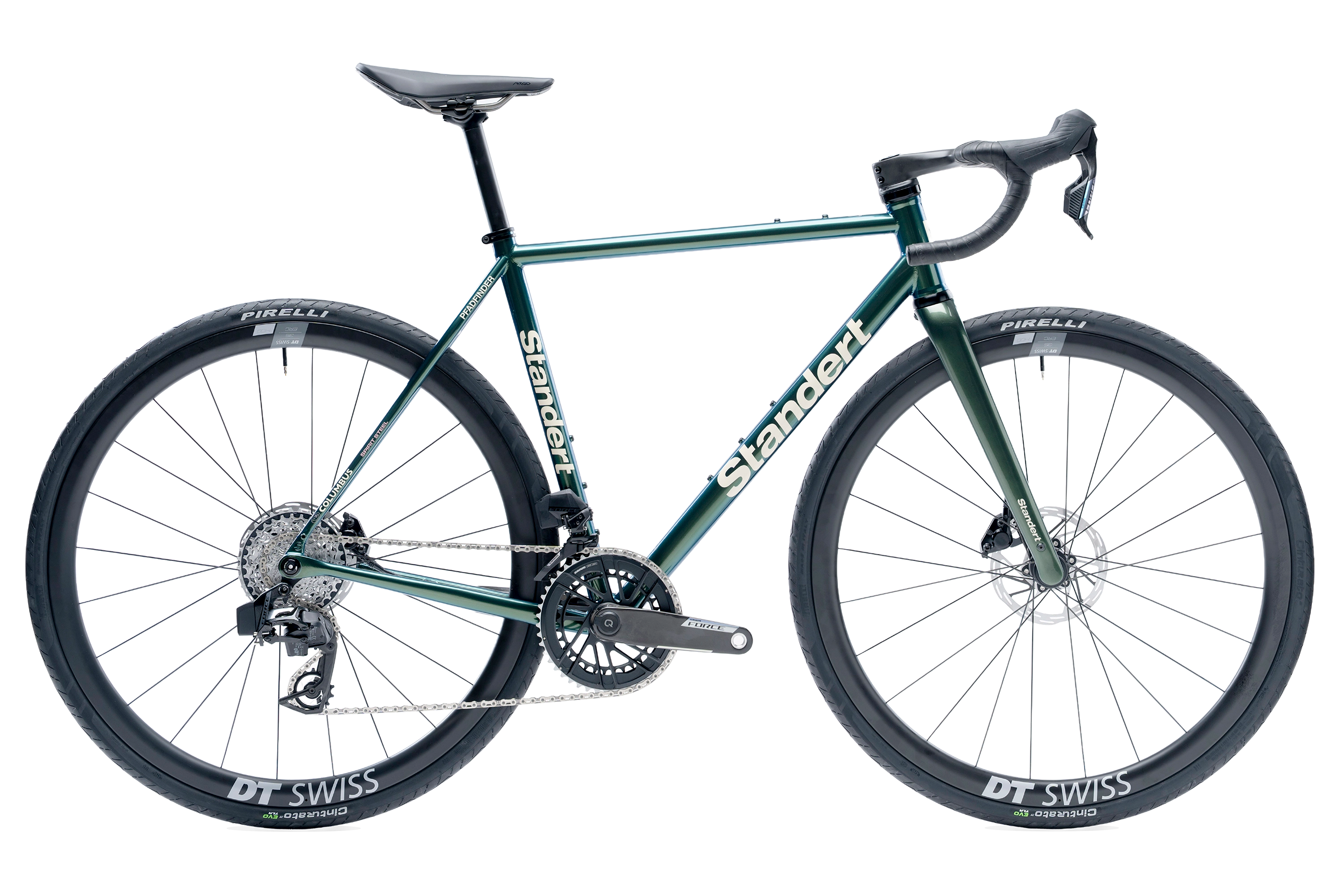 Pfadfinder | Beetle Green | SRAM Force AXS w/ Powermeter | ERC 1400 Standert Steel Road Bikes