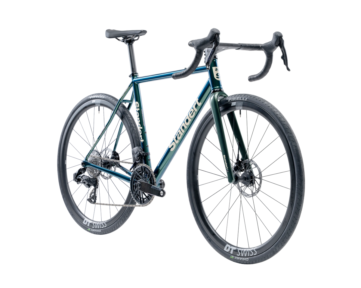 Pfadfinder | Beetle Green | SRAM Force AXS w/ Powermeter | ERC 1400 Standert Steel Road Bikes