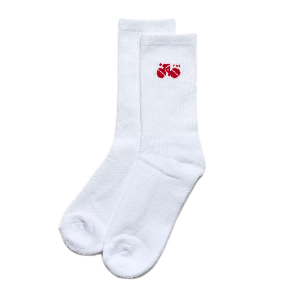 Standert Sock Merch White Bike Logo MY 25