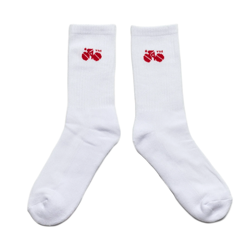 Standert Sock Merch White Bike Logo MY 25