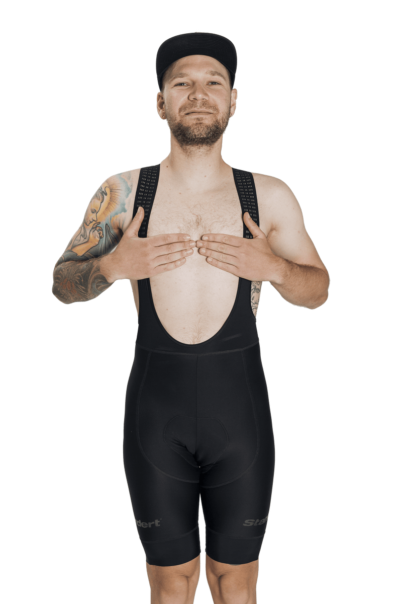 Standert Cycling Kit | Mens Bib Shorts | Black on Black - Standert Bicycles