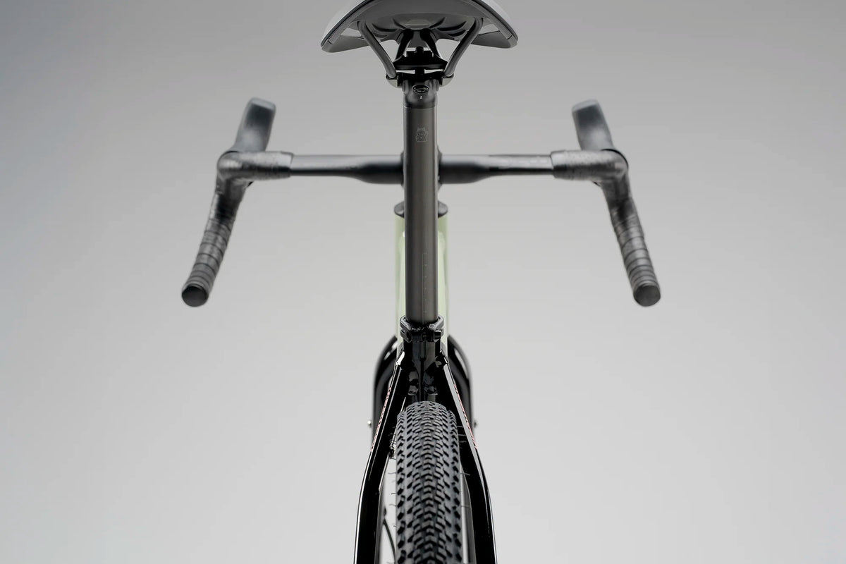 This bike must have big feet, because it's certainly got big shoes.