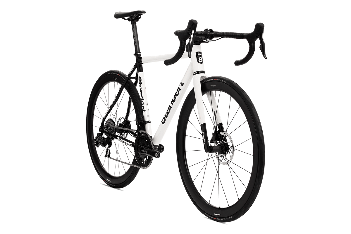 Standert Kreissäge Yang White Aluminium Road Bike with Sram Force and Scope S4 Wheels