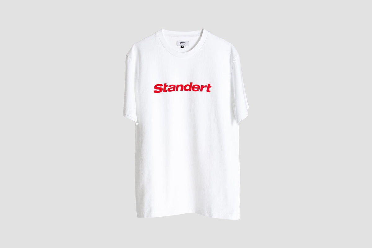 T-Shirt Standert Performance Logo White Red Casual Cycling