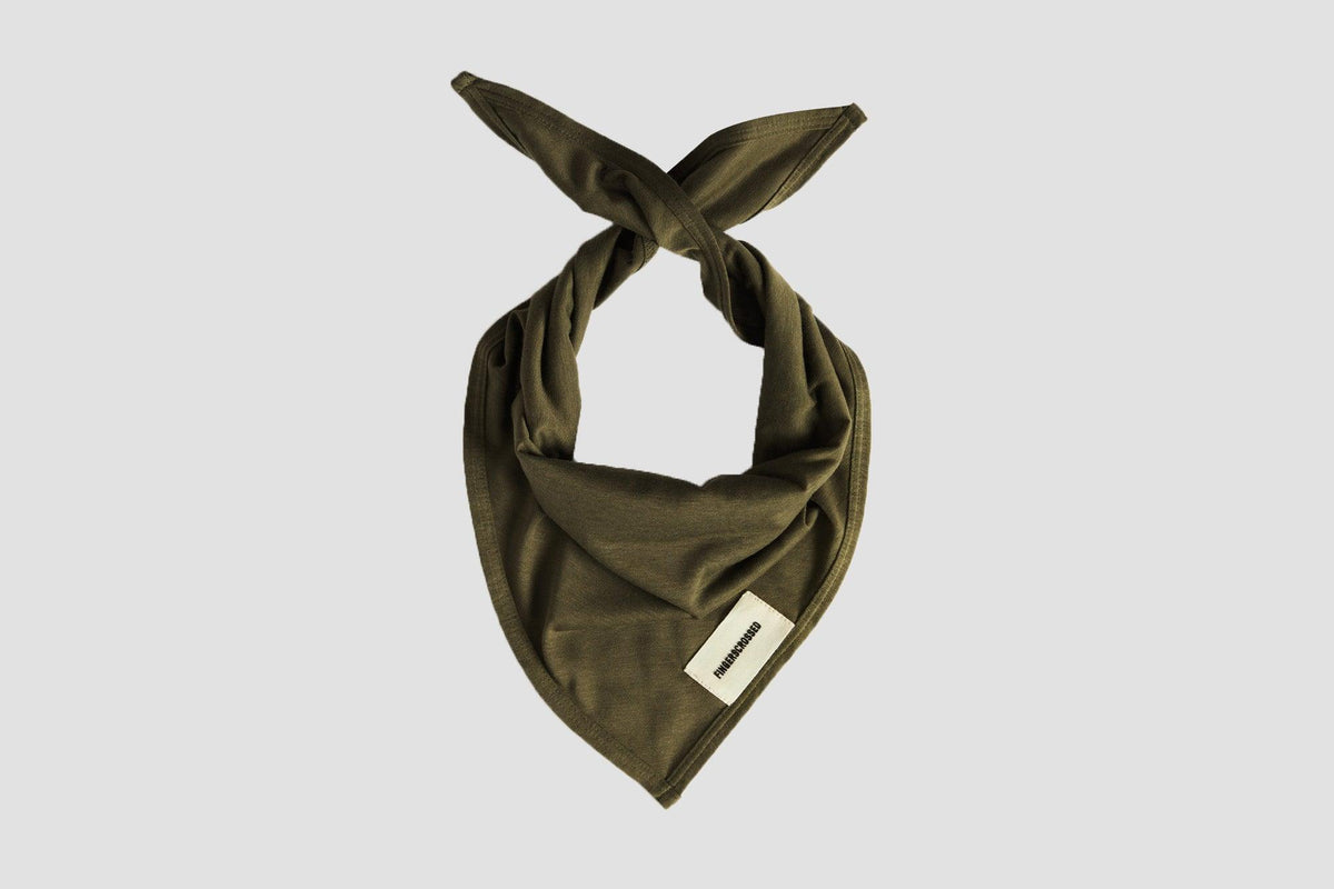 FINGERSCROSSED Triangle Olive Cycling Scarf