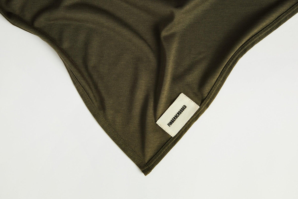 FINGERSCROSSED Triangle Olive Cycling Scarf