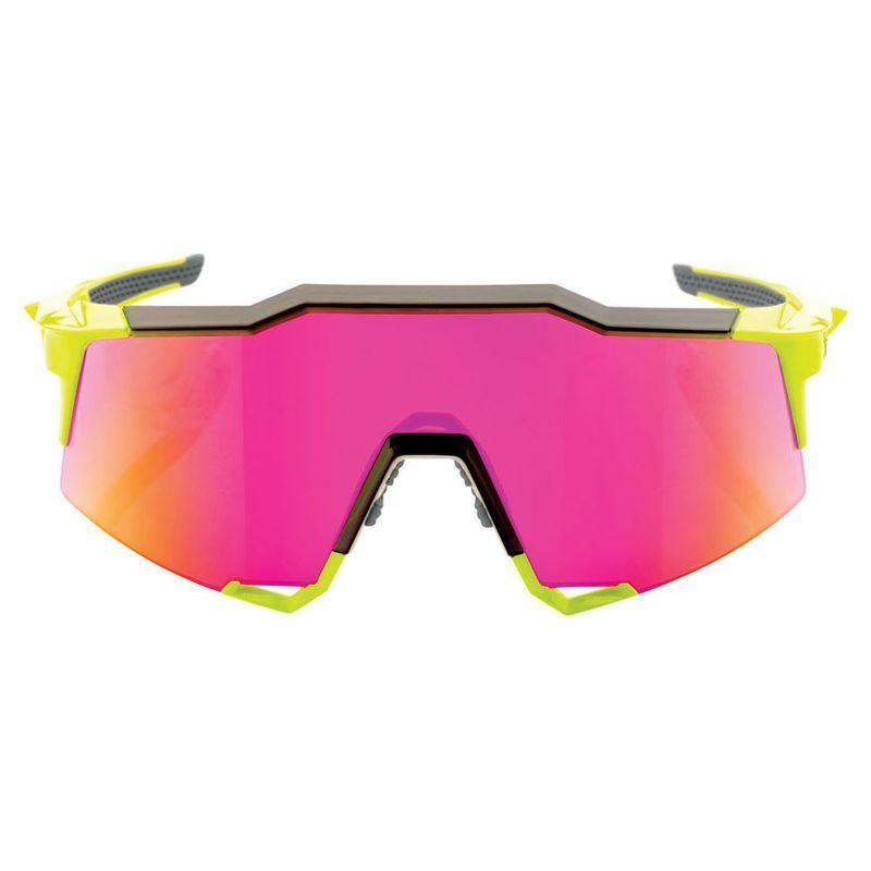 100% SPEEDCRAFT - Gafas de sol deportivas para ciclismo con lente  intercambiable HD en marco ligero TR90, Negro Holográfico - Lente de espejo